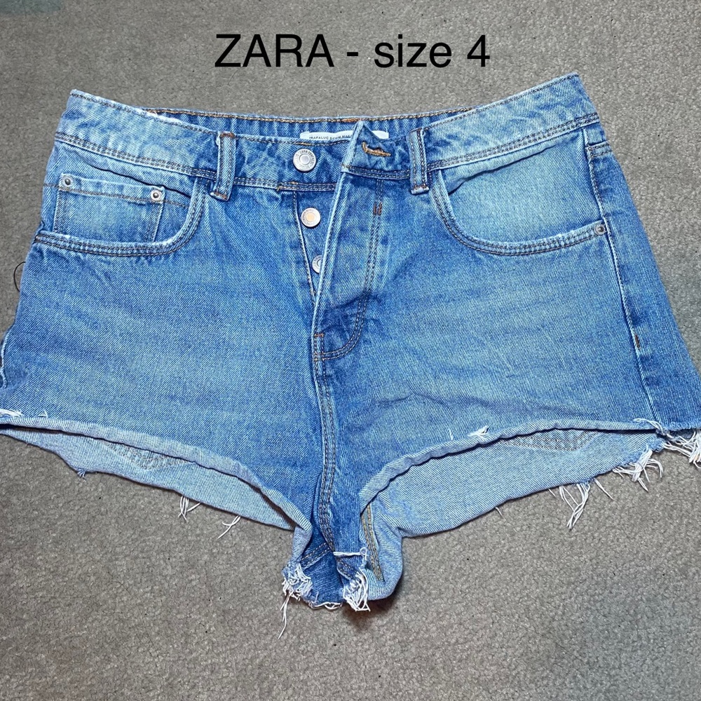 ZARA button jean shorts NWOT